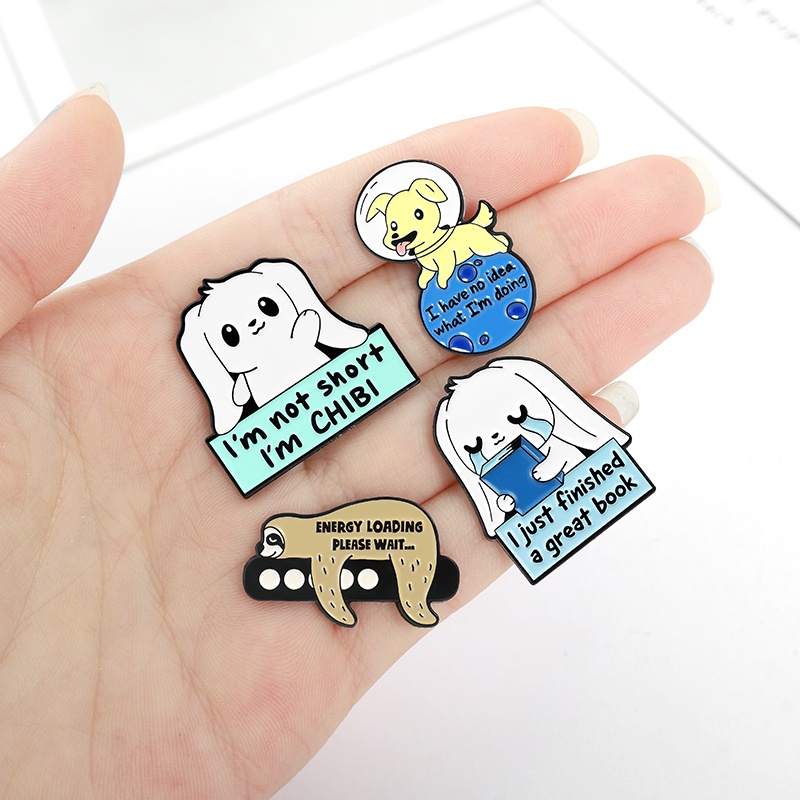 Ghim Cài Áo Hình Động Vật Hoạt Hình Dễ Thương