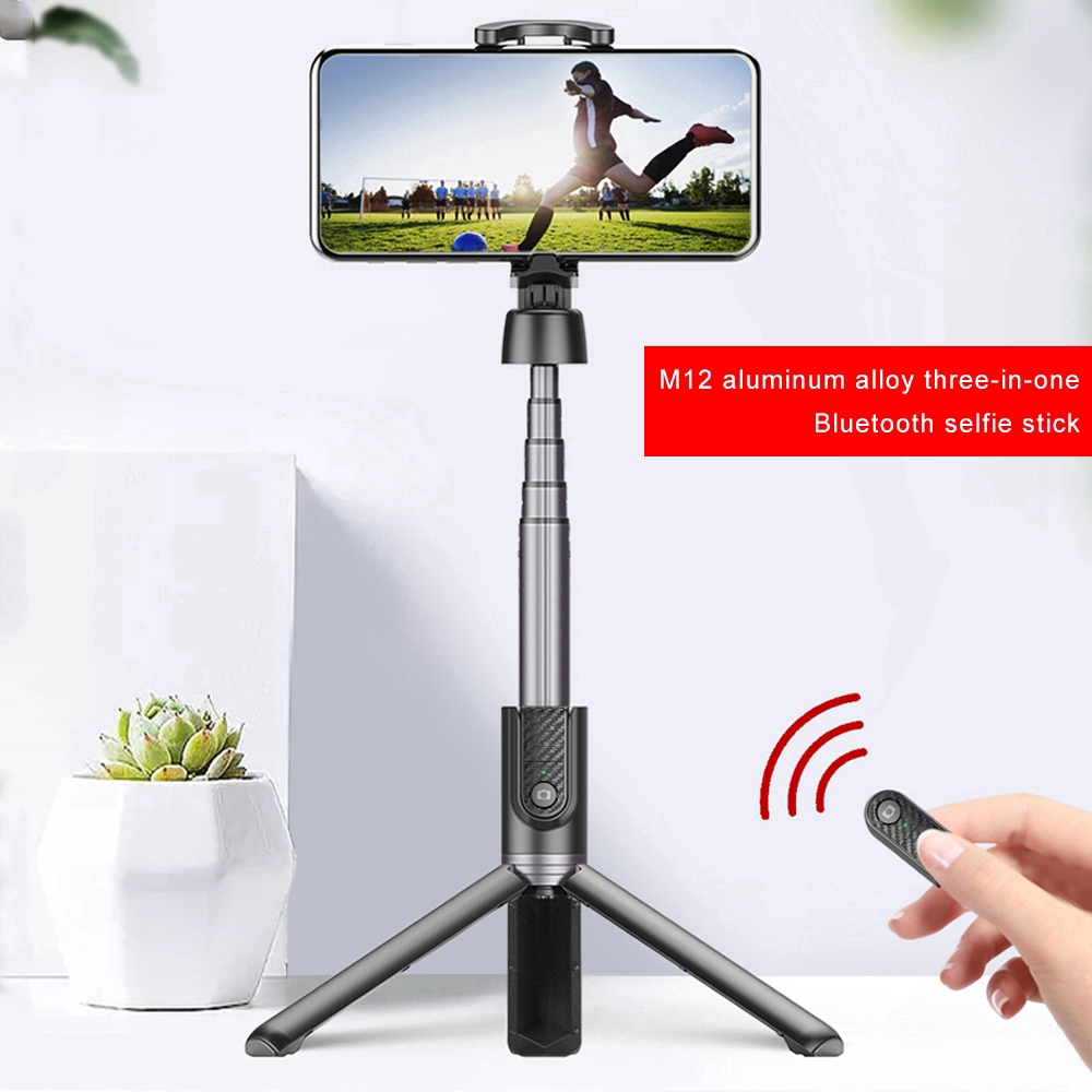 Gậy chụp ảnh selfie kiêm chân đứng &amp; nút bấm bluetooth 3 trong 1