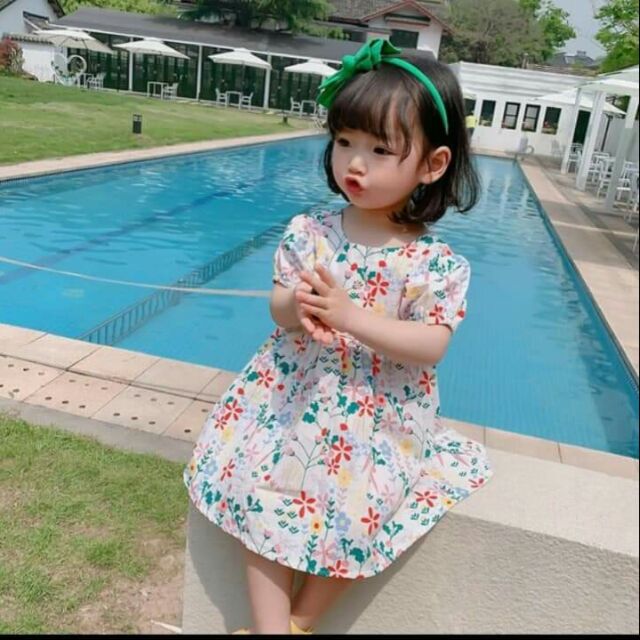 HÀNG CÓ SẴN ẠThề k đâu rẻ đẹp hơn😻😻❗️ VÁY HOA THÔ ĐAN DÂY - cho BÉ ❗️Chất thô mềm đẹp. khác biệt các mẫu trước ,