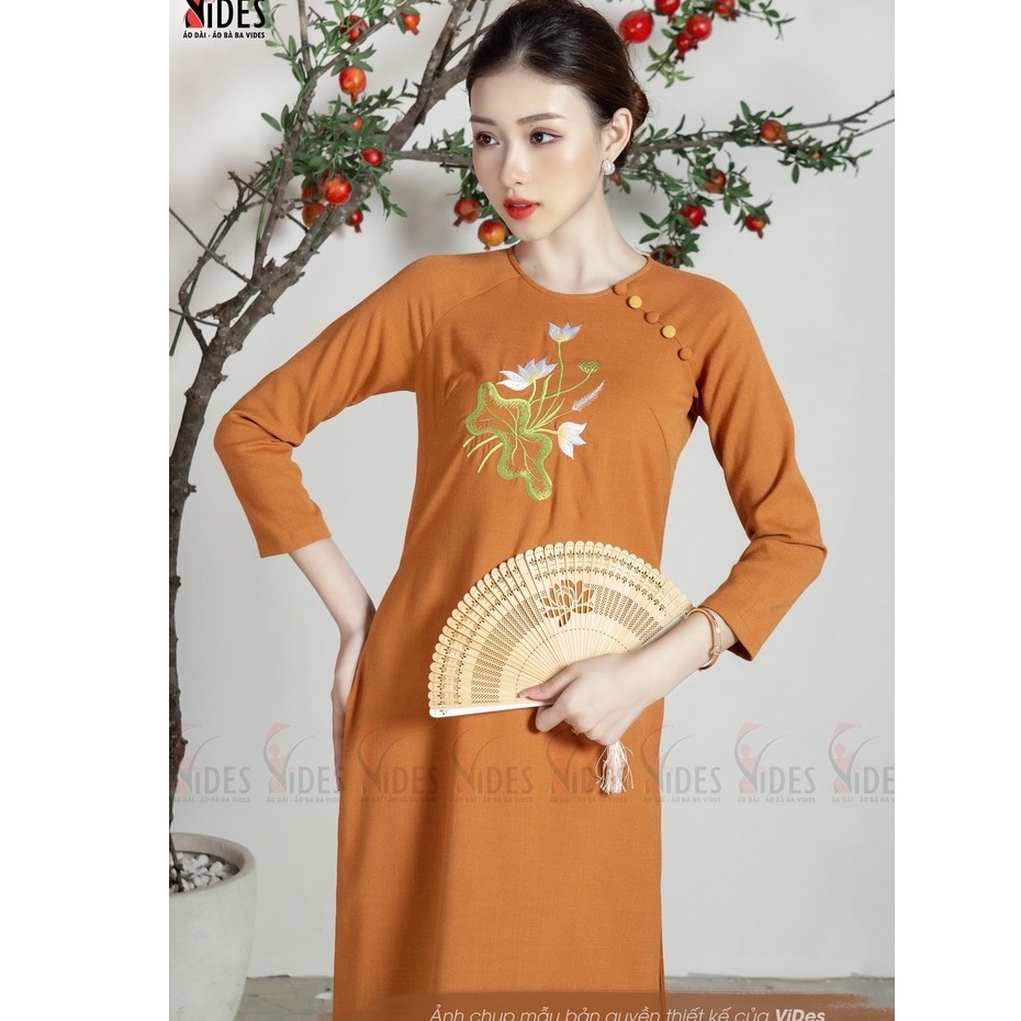 Áo Dài Cách Tân Đi Chùa , Trang Phục Lễ Hộ Đầu Năm, Áo Dài Dáng Xuông May Sẵn