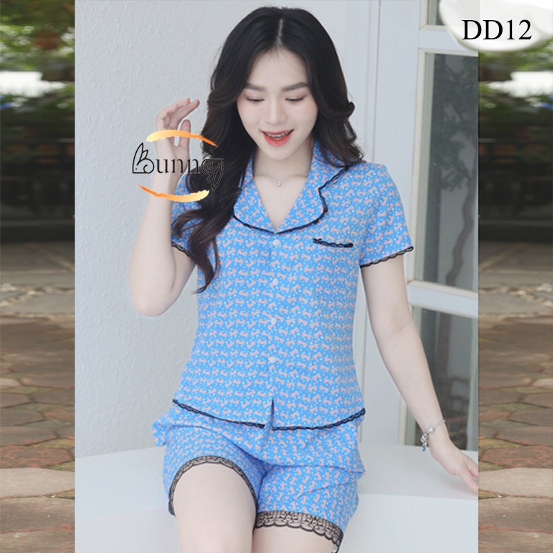 Đồ bộ mặc nhà thiết kế, quần áo nữ mẫu đùi mặc hè xịn sò