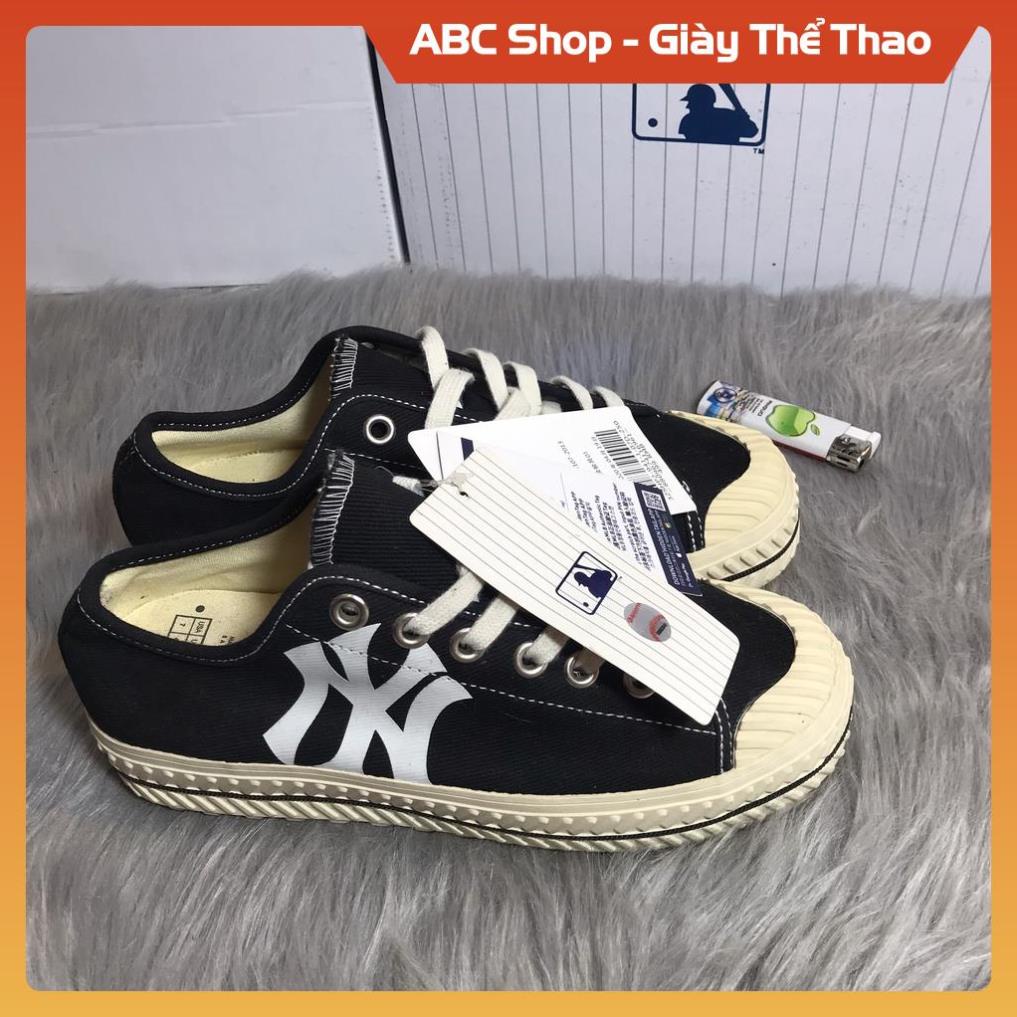 Giày  MLB đen trắng boston Hót , Giầy Sneaker MlB bostom Đen Chữ Ny Trắng full pk