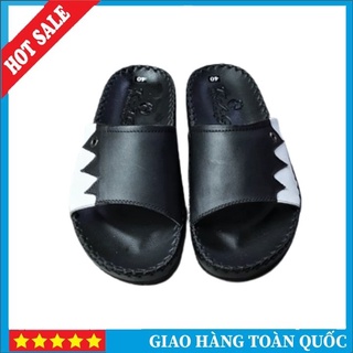 Kagon dép nam da bò kb102 dép da quai ngang nam, dép ngang nam da bò thật