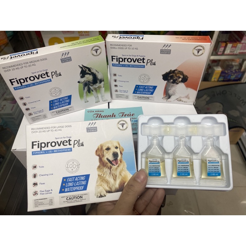 NHỎ GÁY PHÒNG VE, BỌ CHÉT CHO CHÓ FIPROVET