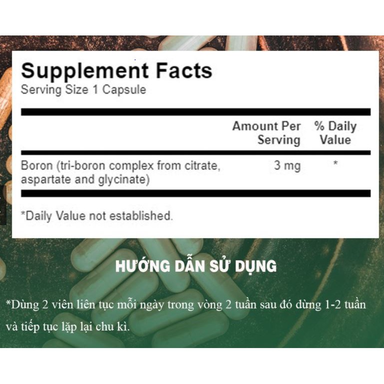 Swanson Viên Uống Hỗ Trợ Tăng Testosterone - Triple Boron 250 viên