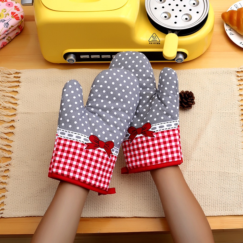 Găng Tay Cách Nhiệt Lò Vi Sóng Chống Bỏng Phong Cách Đồng Quê Mới Tm146