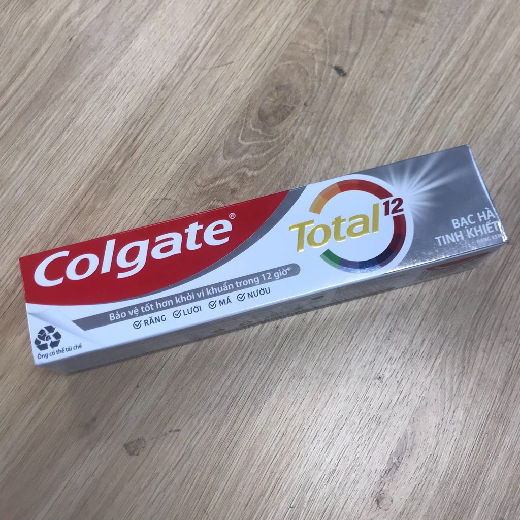 Kem đánh răng COLGATE 170g/190g/181g  kem làm trắng răng COLGATE Bạc Hà/Than Hoạt Tính/Total Advanced Whitening