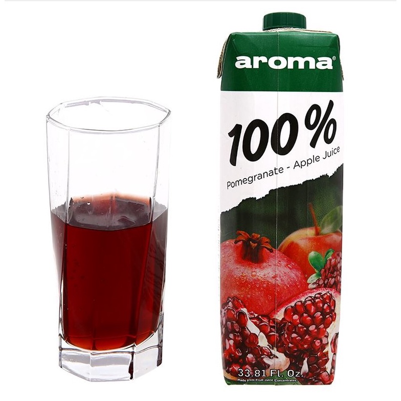 Nước Ép Trái Cây AROMA Táo/Lựu/Cherry/Xoài/Nho Hộp 1L