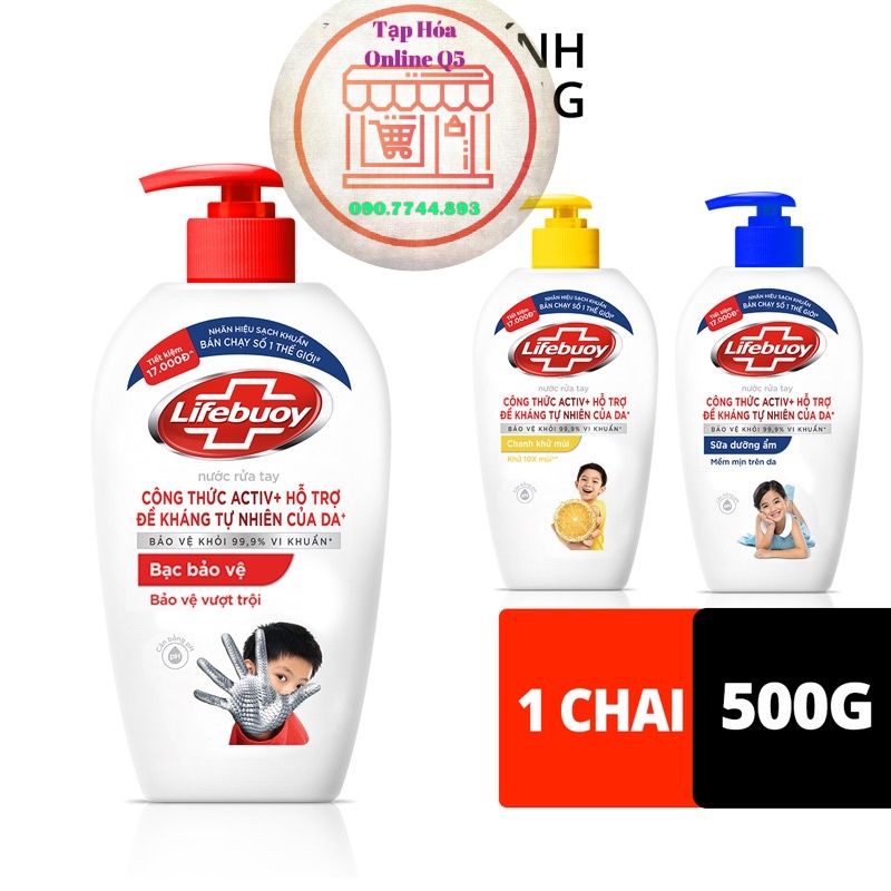 Nước Rửa Tay Lifebuoy chai 450g