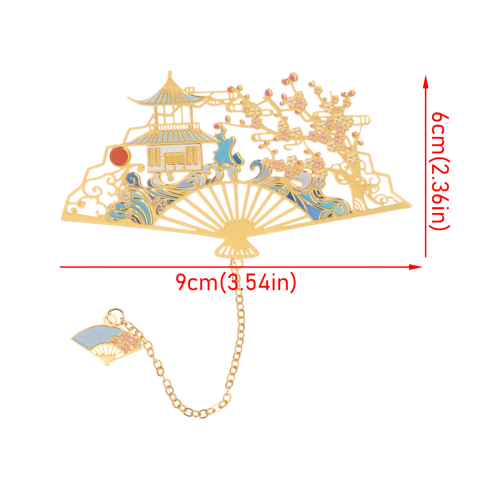 Kẹp Đánh Dấu Sách Bằng Đồng Thau Phối Tua Rua Phong Cách Retro Dành Cho Học Sinh Nhân Viên Văn Phòng Mihan