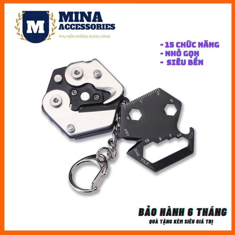 Móc Khoá Đa Năng Lục Giác EDC 15 Chức Năng