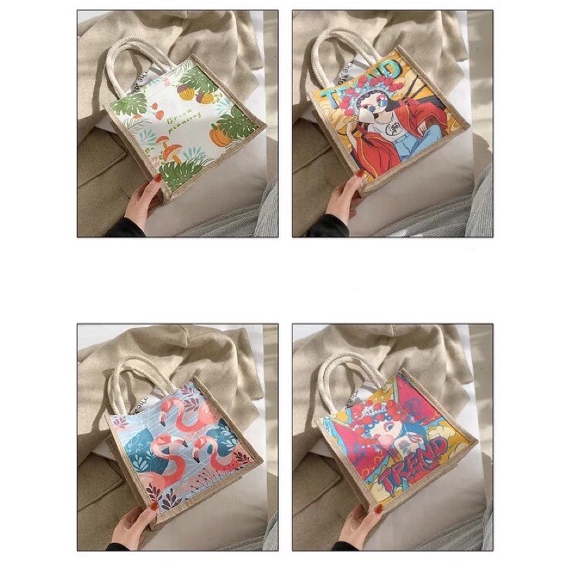 Túi cói vintage hot trend