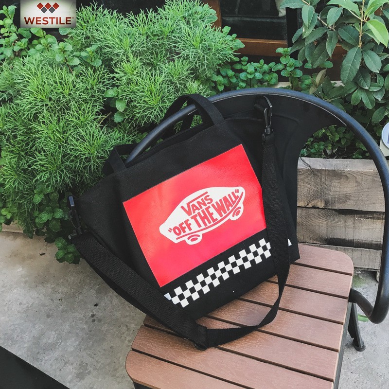 Vans Túi Xách Canvas Đeo Chéo Thời Trang Nam Nữ