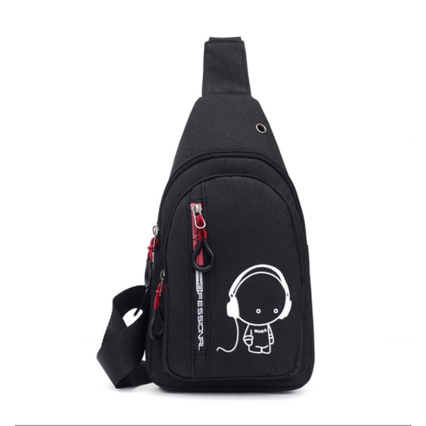 Túi nylon đeo ngực đeo thắt lưng túi đeo vai túi phản quang dáng Tai nghe giải trí