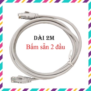 Dây mạng lan bấm sẵn 2 đầu dài 2m cáp mạng loại tốt giá rẻ.
