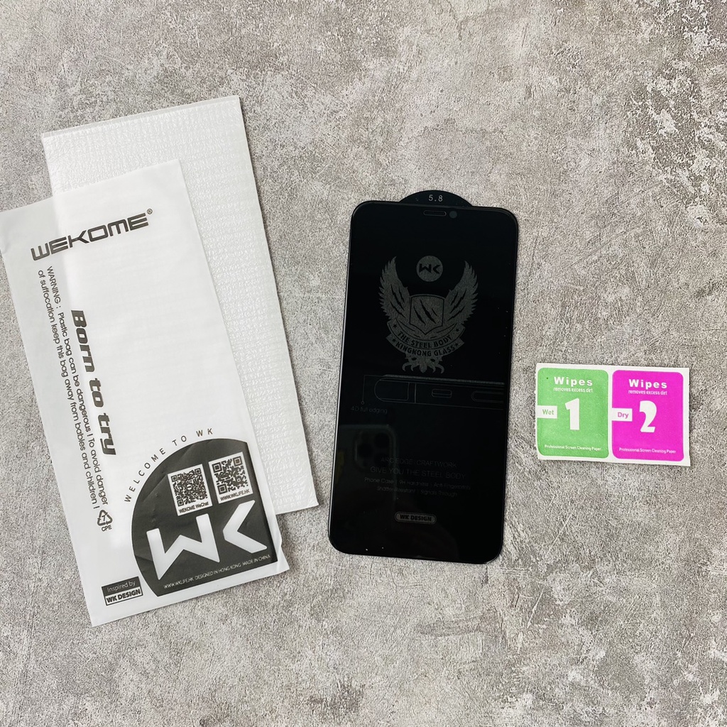 Có IP15) Kính Chống Nhìn Trộm KingKong Wk Iphone 7/8/Plus//X/Xr/Xs/Xs Max/11/12/13/14/15/Pro/Max/Plus/ProMax không hộp