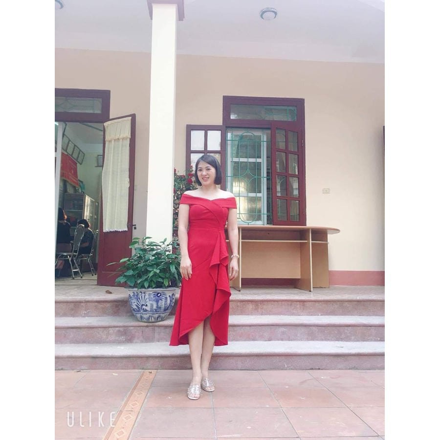 [ xả kho ] MiD Đầm đỏ umi Nhật xẻ quyến rũ V1294 Mie Design kèm ảnh thật