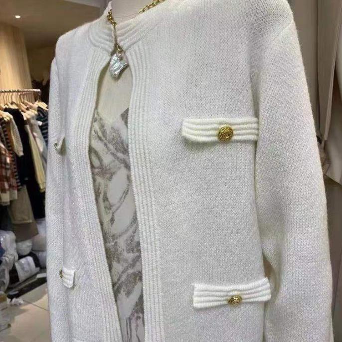 Áo Sơ Mi Cardigan Dệt Kim Thời Trang Pháp 2021