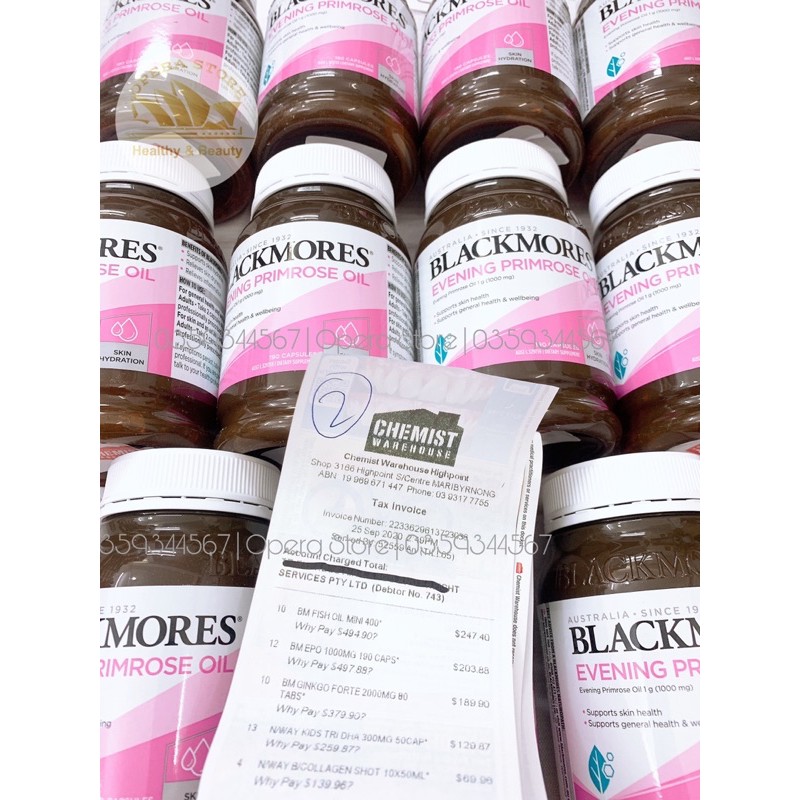 Tinh Dầu Hoa Anh thảo Blackmores 190 viên | Thế Giới Skin Care