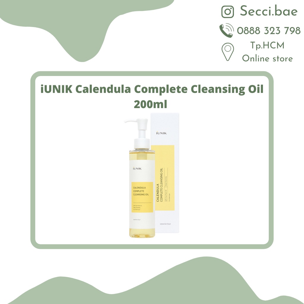 Dầu tẩy trang iUNIK Calendula Complete Cleansing Oil