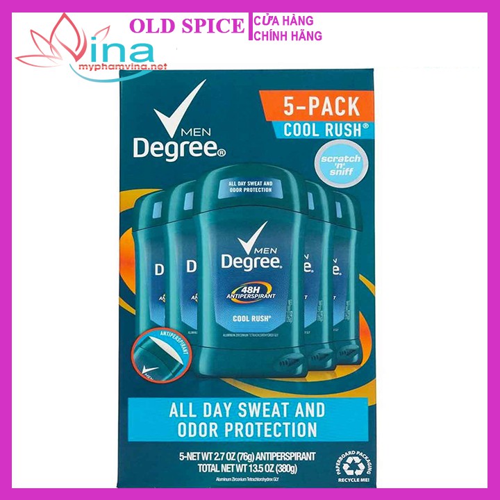 Lăn khử mùi cho nam Degree Men Cool Rush 48H Antiperspirant 76g | BigBuy360 - bigbuy360.vn