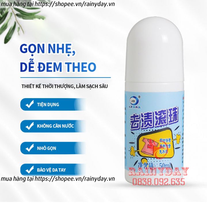 Lăn tẩy trắng quần áo, tẩy sạch vết bẩn trong vài phút dạng tẩy khô đánh sạch mọi vết bẩn