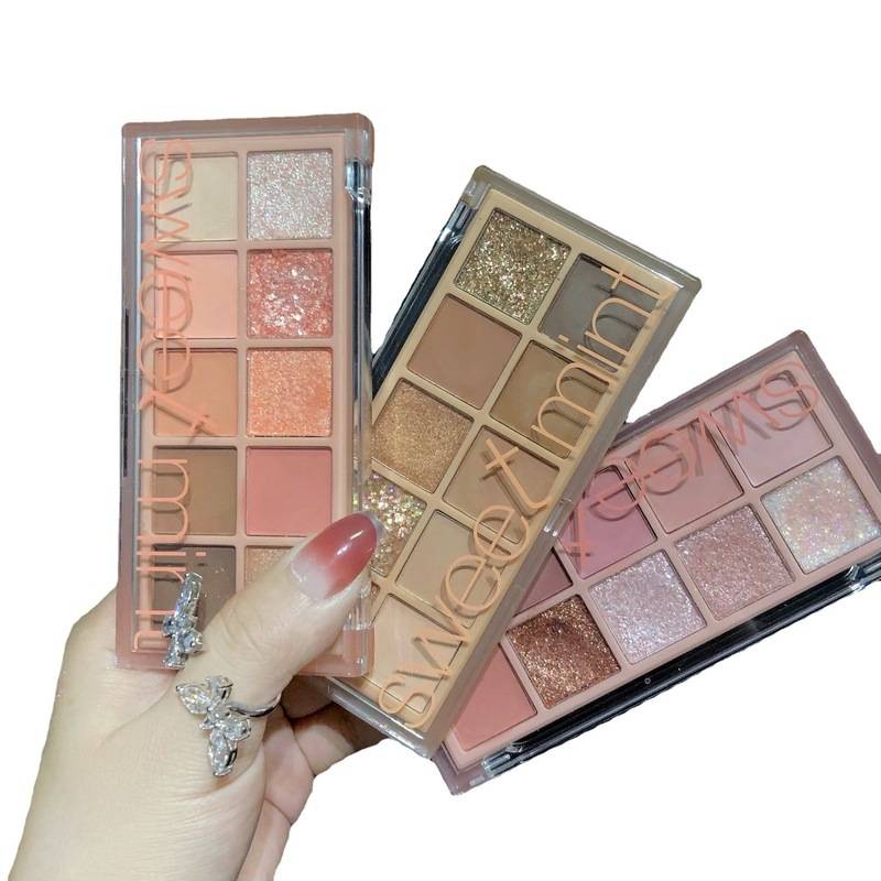 [Hàng mới về] Bảng phấn mắt 10 màu bạc hà ngọt ngào