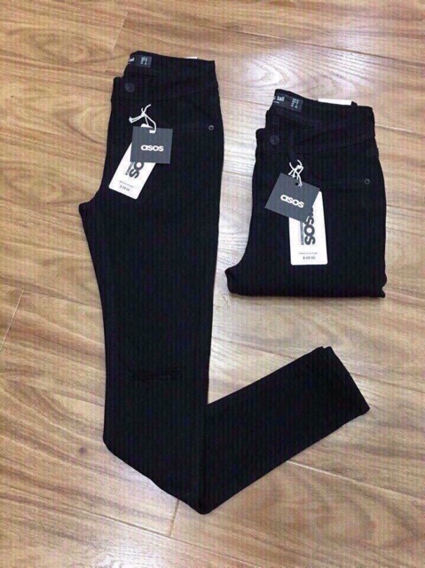 [Hàng VNXK] Quần bò Skiny đen trơn A_SOS VNXK [Ảnh thật] | BigBuy360 - bigbuy360.vn