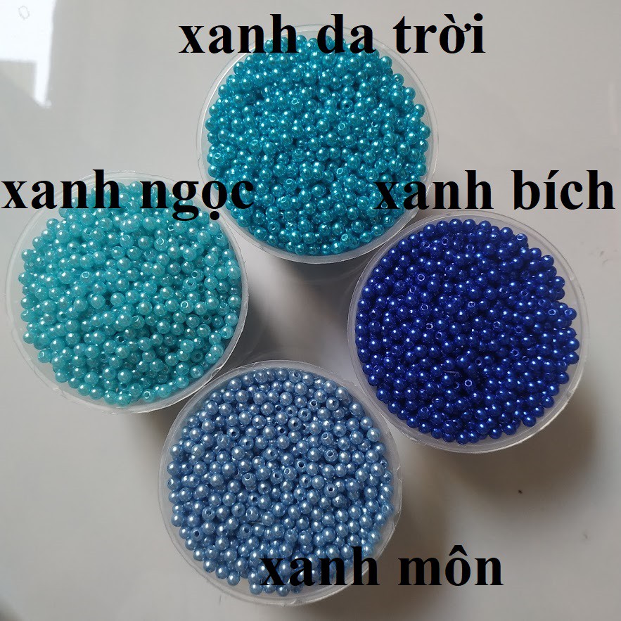 50gr hạt bẹt 4mm nhiều màu - Nguyên liệu handmade đẹp giá rẻ