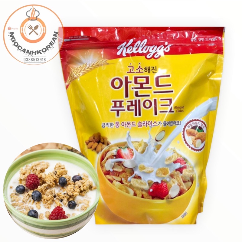 &lt;HOT&gt; Ngũ cốc ăn liền tiện lợi Almold Flakes Nongshim Hàn Quốc 600gr