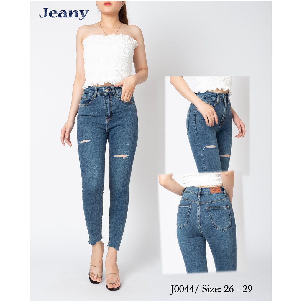 Quần Jean Rách Lai Cắt Kiểu J0044