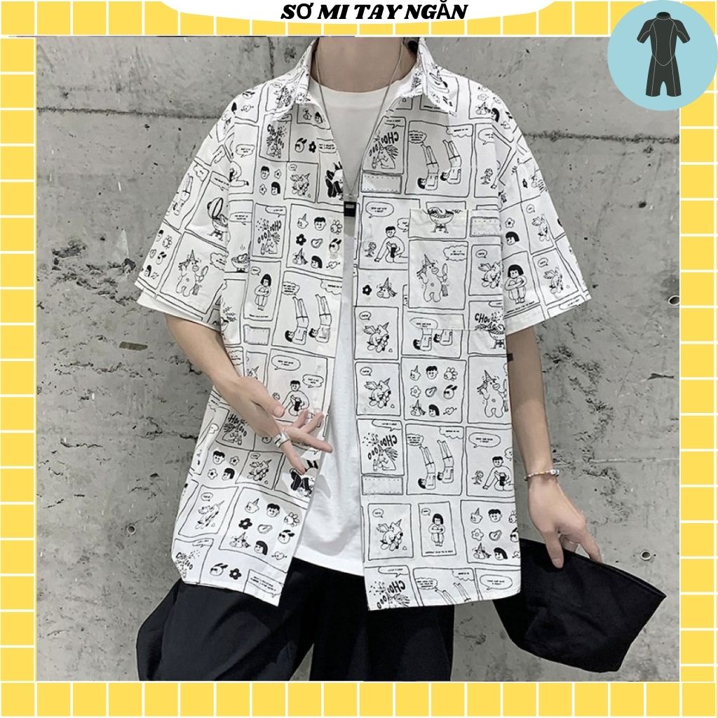 Áo sơ mi unisex from rộng nam nữ , sơ mi nam nữ vải voan lụa mịn mát free size 40kg - 70kg