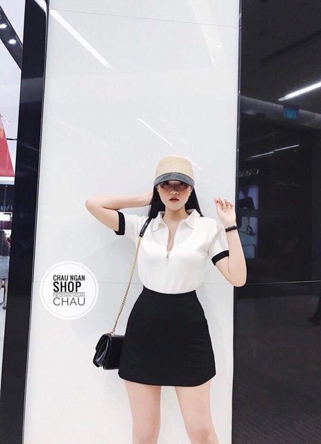 Chân váy chữ a 2 túi cao cấp