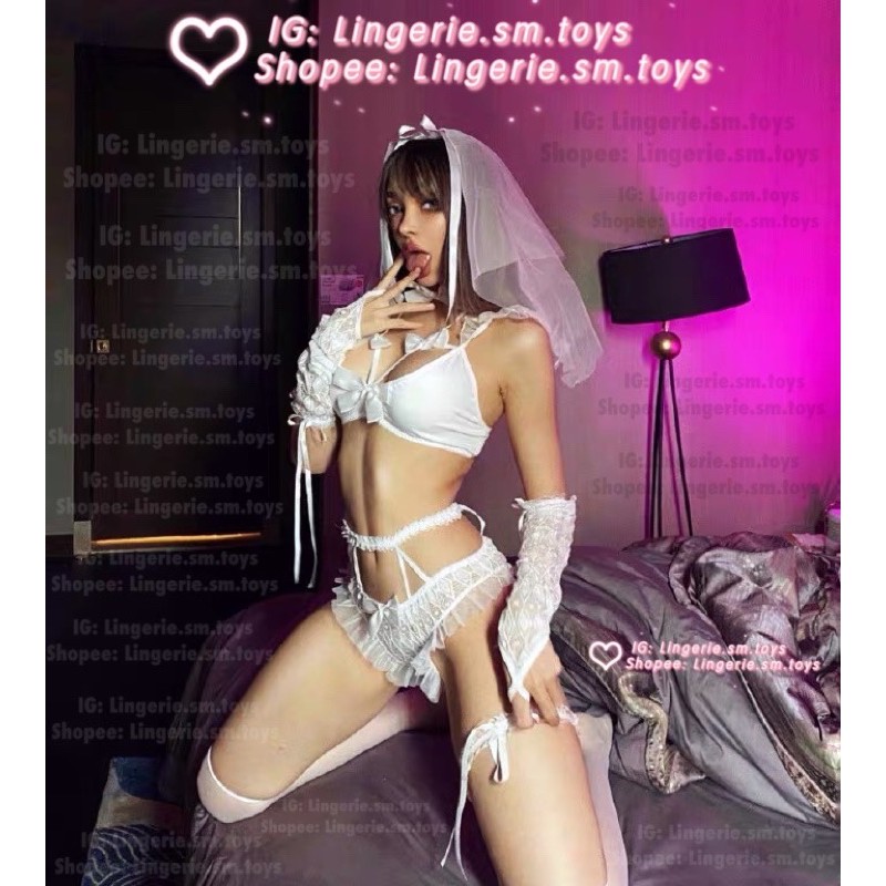 LL1159 Cosplay Cô Dâu • Đủ Phụ Kiện Kèm Set • Cosplay Sexy  • Nội Y Mặc Nhà Gợi Cảm | BigBuy360 - bigbuy360.vn