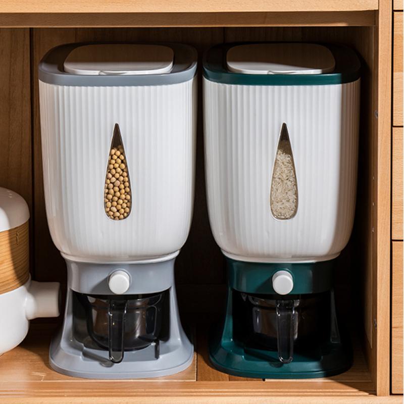 Thùng Đựng Gạo Thông Minh Dung Tích 10kg Kèm Cốc Đong, Mẫu Mã Đẹp Màu Sắc Sang Trọng