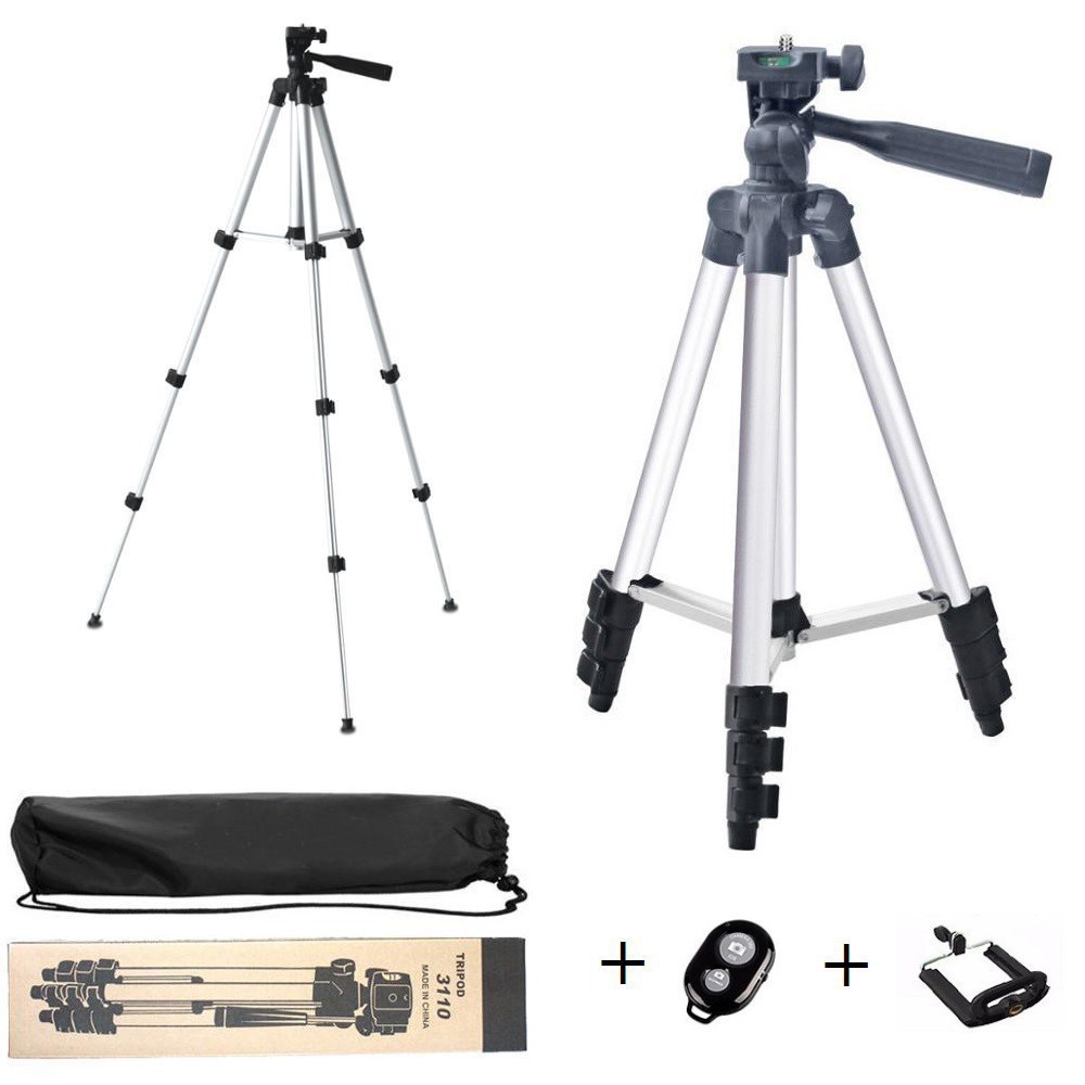 Chân máy ảnh Tripod 3110 tặng Giá kẹp điện thoại, Remote bluetooth và Túi đựng Chính Hãng [vthm9] | WebRaoVat - webraovat.net.vn