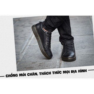 Giày Nam Dr Martens Đen - Da Bò Thật 100%