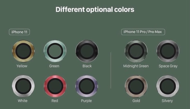 Dán từng mắt camera chống trầy Chính hãng Kuzoom  Bảo vệ cho iPhone 11 Pro / 11 / 11 Pro Max