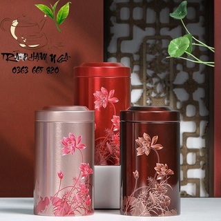 Hộp đựng trà, hũ đựng trà, lọ đựng thảo mộc khô và cafe (sen bóng 3D) - Trà Thái Nguyên Phạm Nga