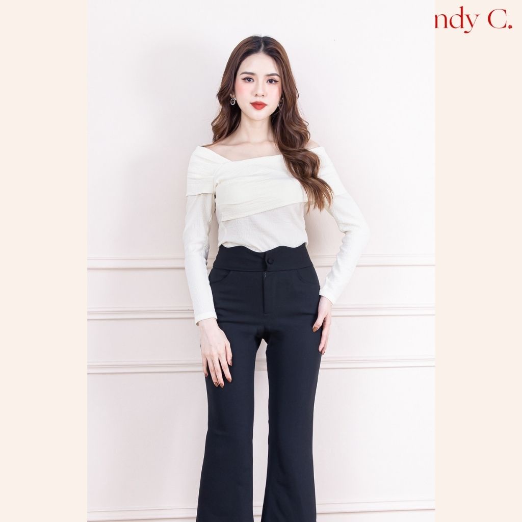 Quần ống loe cạp cao CINDY C W21907