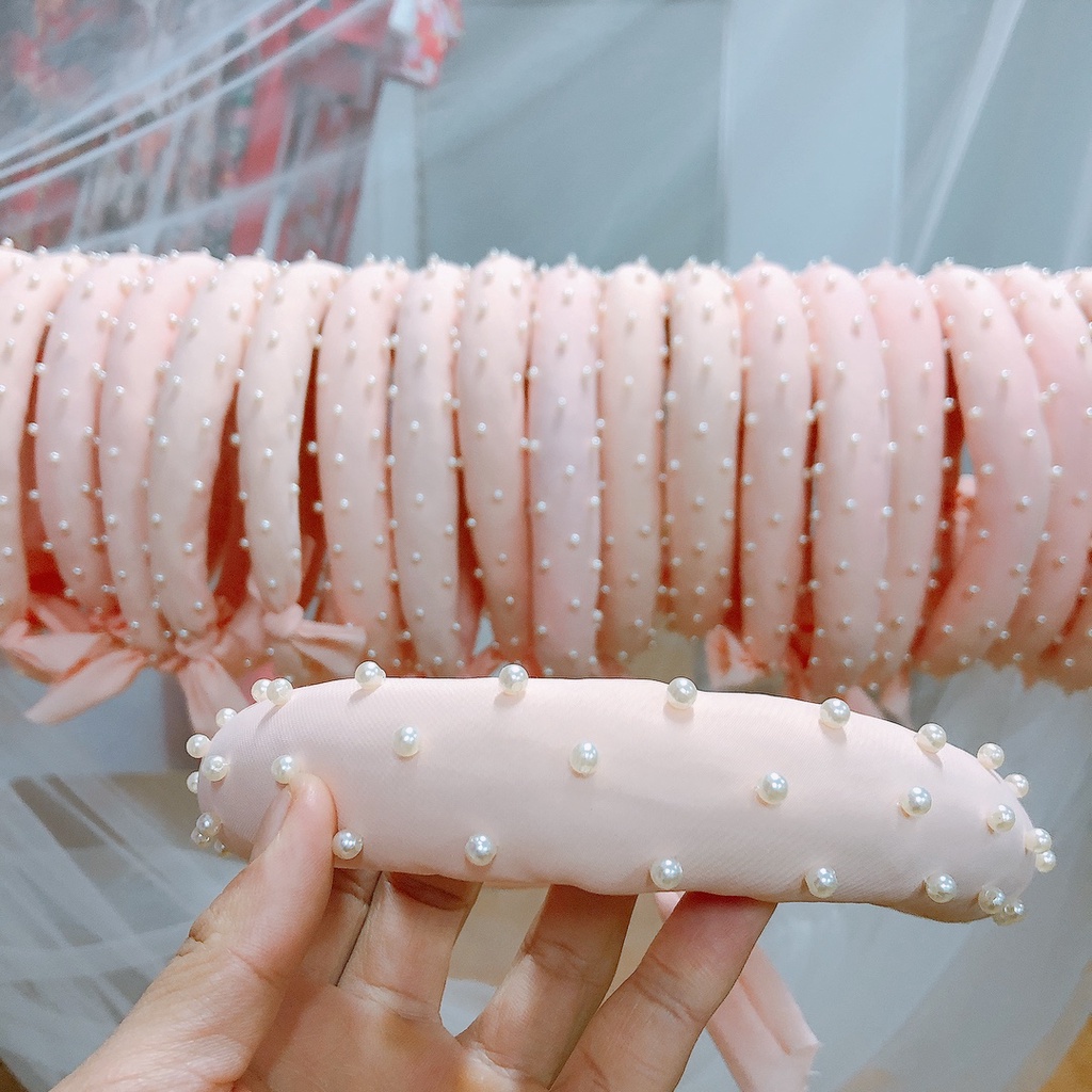 Mấn tròn đính hạt siêu xinh màu hồng