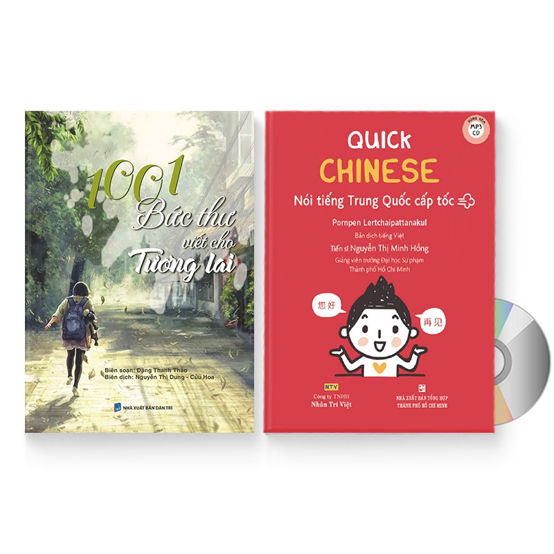 Sách - Combo: Quick Chinese – Nói tiếng Trung Quốc cấp tốc (kèm CD) + 1001 bức thư viết cho tương lai + DVD quà