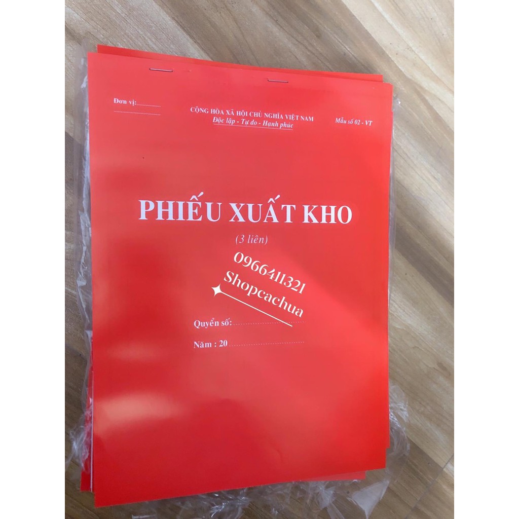 Phiếu xuất kho 3 liên A4 thông tư 107/2017 loại đẹp 60 tờ 100 tờ