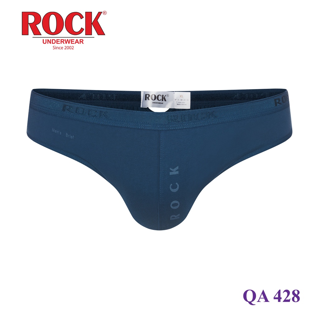 Quần lót nam cao cấp cotton 100% signature ROCK QA428 thấm hút tốt thoáng mát, thun nhỏ không cấn bụng, mạnh mẽ cá tính