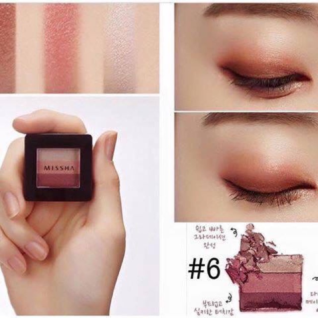 Phấn Mắt 3 màu Missha The Style Triple Perfection Shadow.