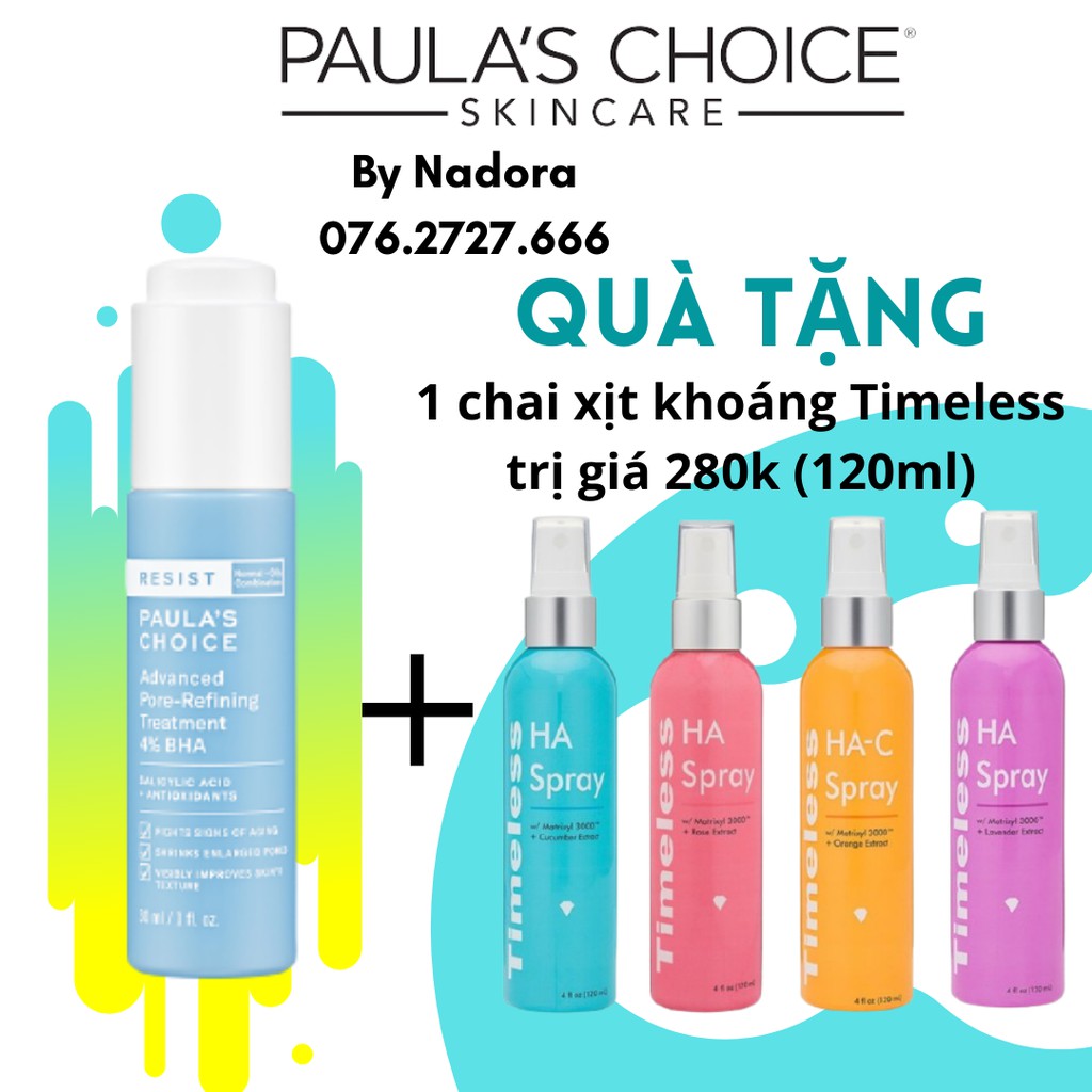 Dung Dịch Loại Bỏ Tế Bào Chết - Paula's Choice Resist Advanced Pore-Refining Treatment 4% BHA