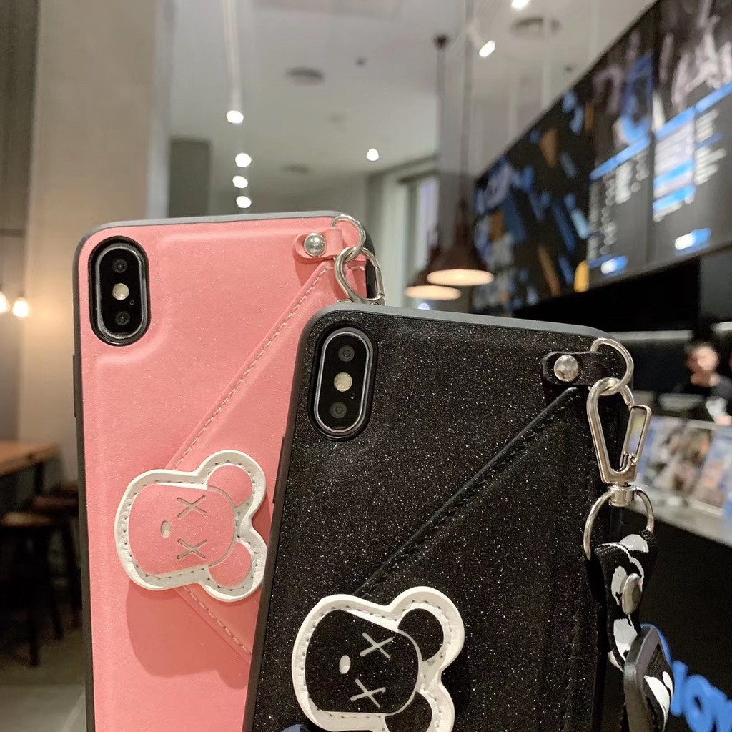 Ốp Điện Thoại In Hình Gấu Kaws Có Dây Đeo Cho Iphone 11 Promax xs xr X 8 7 + 6s | BigBuy360 - bigbuy360.vn