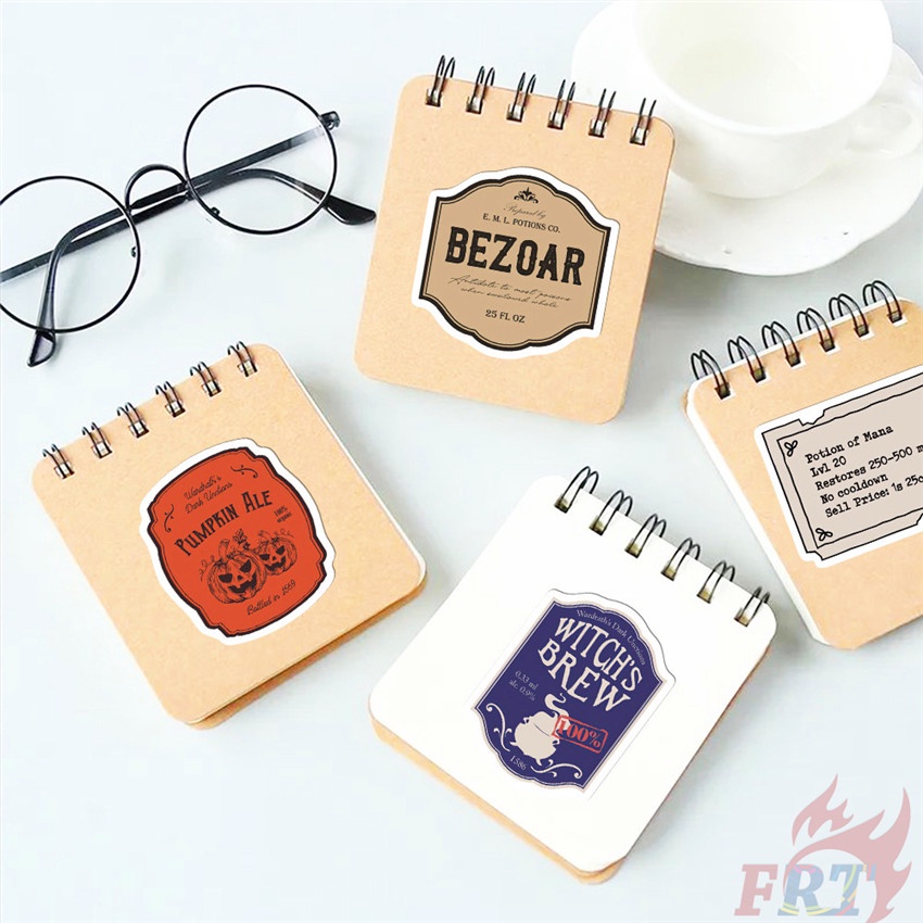 50 Cái / Bộ ❉ Bộ 02 Miếng Dán Phong Cách Retro Độc Đáo ❉ Sticker Dán Tường Chống Thấm Nước Họa Tiết Doodle Hợp Thời Trang