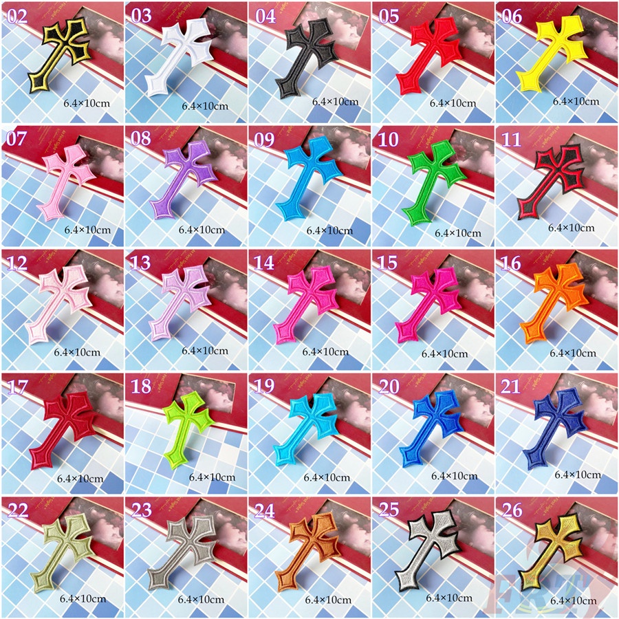 ✿ Miếng Vá Ủi Quần Áo 26 Màu ✿ 1 Sticker Ủi Thêu Hình Huy Hiệu