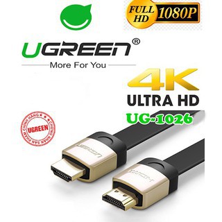 Cáp hdmi dẹt hỗ trợ 3d, 4k dài 3m ugreen 10262 cao cấp